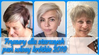 20 pomysłów 💗 na ładne fryzury dla starszych pań włosy krótkie 2019 [upl. by Bone134]