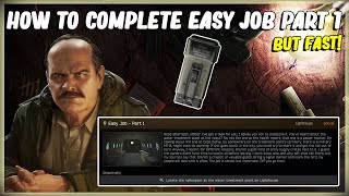 HOW TO COMPLETE EASY JOB  PART 1 IN EFT  ESCAPE FROM TARKOV  PRAPOR LIGHTHOUSE TASK  1212 [upl. by Suirtemid91]