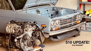 Datsun 510 Build Update  S15 SR20det installed [upl. by Jeralee]