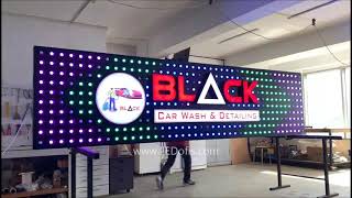 Pixel LED Tabela  BLACK CAR WASH  İsparta 400x100cm [upl. by Mukerji]