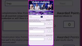 Example Event Judging App powerapps [upl. by Ecinnahs]