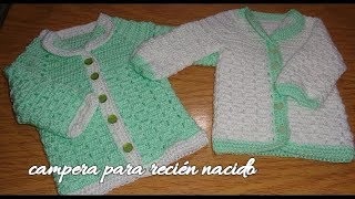 Ajuar para bebés al crochet Camperasaco o chambrita para recién nacidos [upl. by Norraa738]