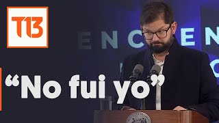 Extraño ruido en pauta de Presidente Boric saca risas quotNo fui yoquot [upl. by Aisul]