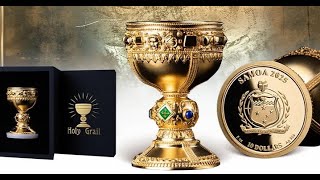 Samoa 2025 10 THE HOLY GRAIL 3D 5 Oz 999 Silver ProofLike Coin [upl. by Yentrok]