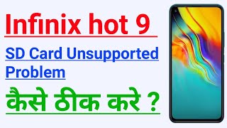 How to fix sd card not working problem on infinix hot 9  infinix hot 9 me sd card not working [upl. by Haidebej]