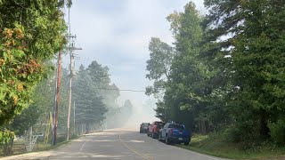 Multiple agencies responding to fire at Rowleys Bay Resort in Door County [upl. by Paugh]