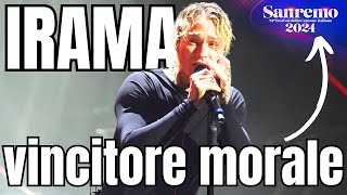 Irama Sanremo 2024 unEMOZIONE UNICA VINCITORE MORALE [upl. by Annert]