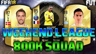 FIFA 18 750K800K SQUAD BUILDER feat DYBALA MBAPPE IF ERIKSEN  FUT CHAMPIONS TEAM [upl. by Phare]