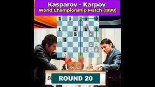 Round 20  Kasparov  Karpov World Championship Match 1990 [upl. by Ayian648]