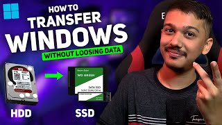 Transfer Windows From HDD to SSD Without Loosing Apps amp Data FREE [upl. by Grof]