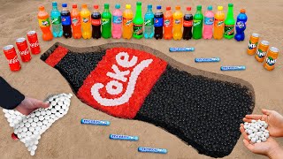 CocaCola Logo vs Mentos with Orbeez Underground  Best Coke Experiments [upl. by Hanser]