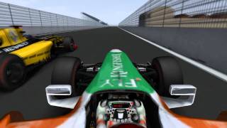 Wirtualna Formuła 1  Valencia  Highlights F1 sezon 2011 [upl. by Nyladnarb]