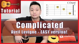 COMPLICATED guitar tutorial EASY version Avril Lavigne [upl. by Enyleve119]