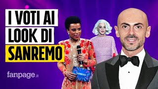 I voti di Enzo Miccio ai look di Sanremo quotDieci per Rappresentante di Lista flop Achille Lauroquot [upl. by Enttirb75]