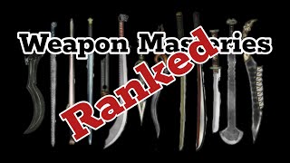 Weapon masteries RANKED dnd2024 dnd [upl. by Sidonie]