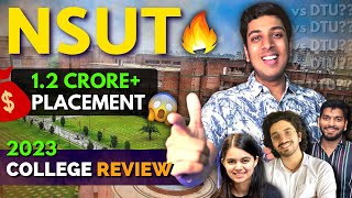 NSUT Review🔥 12 CRORE Package Better than IIT😱2024 [upl. by Atileda]