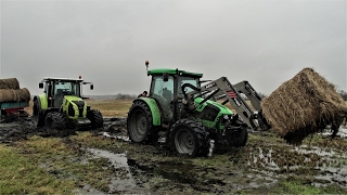 DeutzFahr w bagnie czyli Extremalne zwożenie siana 2016 Cz2Mega Wtopy [upl. by Fabron555]