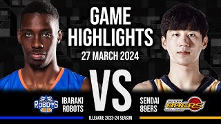 Ibaraki Robots vs Sendai 89Ers  Game Highlights [upl. by Esilahs55]