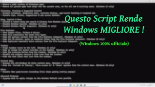 Questo Script Migliora DI MOLTO Windows [upl. by Eiryk]