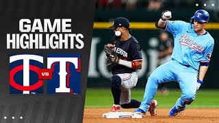 Twins vs Rangers Game Highlights 81824  MLB Highlights [upl. by Ecinreb]