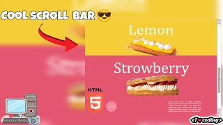 Cool Scrollbar  html amp pure css [upl. by Anerul]