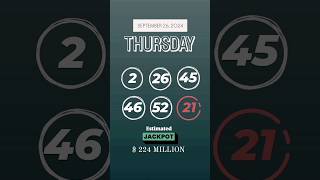 SEPTEMBER 26 2024 WEDNESDAY POWERBALL RESULTS [upl. by Einned]