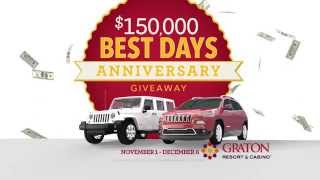 Graton Resort amp Casino  Best Days Anniversary Giveaway [upl. by Esihcoc829]