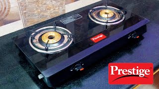 Prestige Pearl Glass Top 2 Burner Gas Stove Unboxing Installation amp Review  Best 2 Burner Gas Stove [upl. by Arjun]