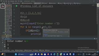 Python  List of Divisors [upl. by Euginom]