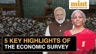 Budget 2024 Economic Survey Explained In 5 Minutes  Key Highlights Of Economic Survey [upl. by Rickie380]