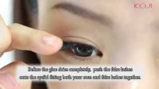 How to wear false eyelashes【KOJIHONPO】 [upl. by Eissak]