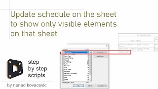 Dynamo  Schedule to show only elements visible on the sheet [upl. by Esenaj]