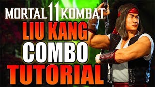 Mortal Kombat 11 Liu Kang Combo Tutorial  Jump in Kick Combo Guide Daryus P [upl. by Ilek]