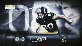 8 T J Watt LB Steelers NFL Top 100 Players Of 2024 [upl. by Idonna]