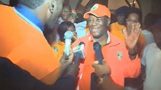 RTI CAN 2015 le président Allassane Ouattara réagit après le match Côte dIvoire Ghana [upl. by Evadnee]