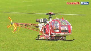 EXCEPTIONAL SCALE RC HELICOPTER  Aérospatiale SA 315B Lama  HBXHN [upl. by Winou]