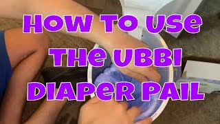 How to Use the Ubbi Steel Diaper Pail  Unboxing [upl. by Alcinia]