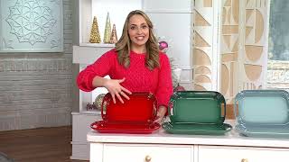 Le Creuset Set of 2 Signature Serving Platters on QVC [upl. by Link980]