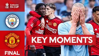 Manchester City v Manchester United  Key Moments  Final  Emirates FA Cup 202324 [upl. by Pravit]