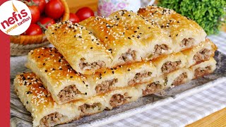 Bu Börekten Daha Çıtırı Yok 💥 Baklavalık Yufkadan Kıymalı Çıtır Börek [upl. by Essilem267]