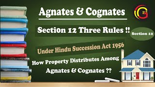 Agnate and Cognate Three Rule of Section 12 of Hindu Succession Act 1956 in Hindi [upl. by Josiah986]