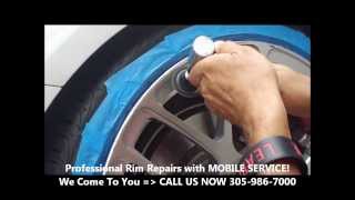 Fix Scraped Alloy Wheels Repair Curb Rash Wheel Repair Miami Mobile [upl. by Islehc415]