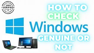 How to check Windows genuine or pirated  How to check Windows originalduplicate  Windows 1110 [upl. by Merritt915]