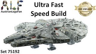 Lego Star Wars 75192 Millennium Falcon Ultra Fast Build [upl. by Finnie]