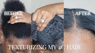 Texturizing My Natural 4C Hair  After 10 Years of Being Natural  How to texturize hair [upl. by Marih]