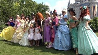 Princess Merida Coronation 11 Princesses w Merida Repunzel Ariel Belle Cinderella Jasmine [upl. by Anaes]