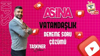 Aşina 2024 KPSS  Taşkıner YALMAN  Deneme Soru Çözümü 1 [upl. by Adrienne58]