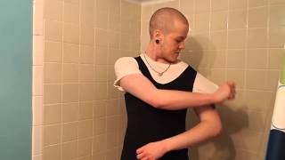 FTM  How to put on a binder  Overhead method [upl. by Margie]