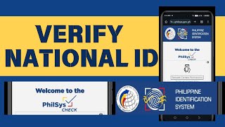 HOW TO VERIFY PHILIPPINE NATIONAL ID ONLINE verifynationalid philsysverification philsys [upl. by Teodora]