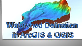 Watershed Delineation in ArcGIS and 3D view in QGIS qgistutorials  arcgistutorial [upl. by Licko]